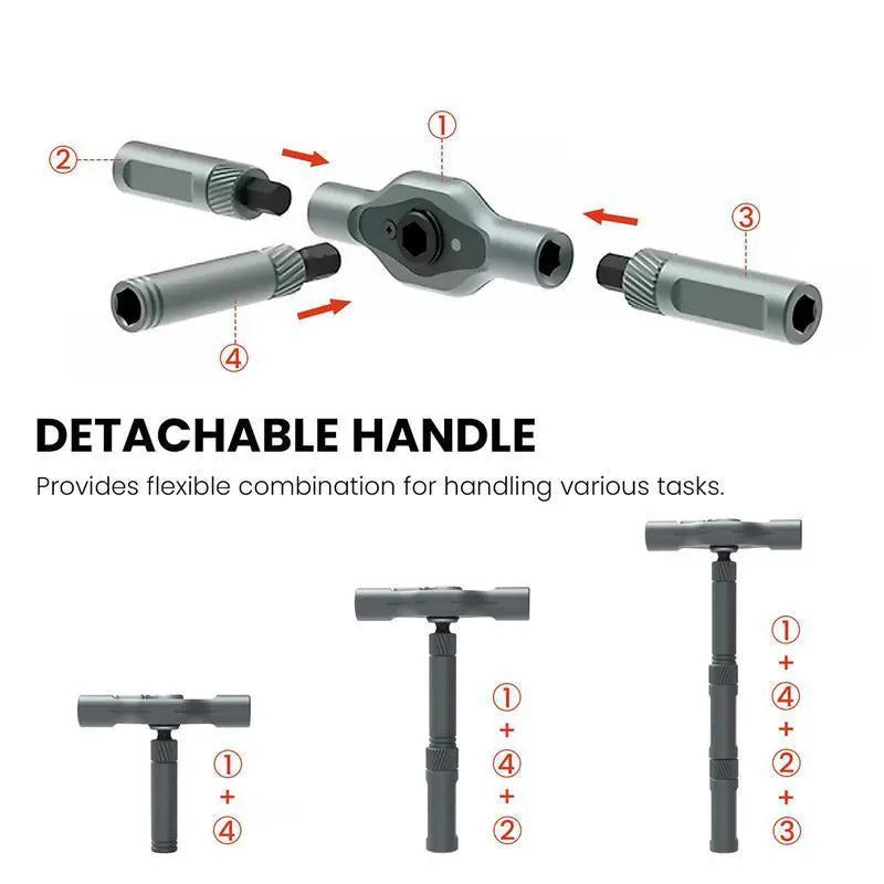 24-Piece Magnetic Ratchet Screwdriver Set with T-Handle