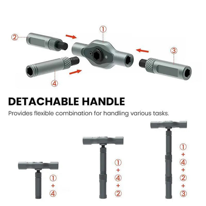 24-Piece Magnetic Ratchet Screwdriver Set with T-Handle