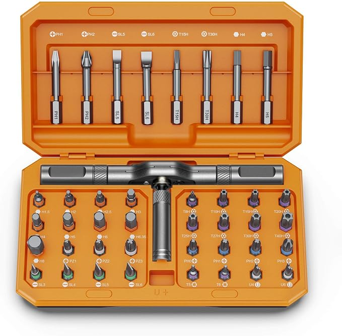 24-Piece Magnetic Ratchet Screwdriver Set with T-Handle