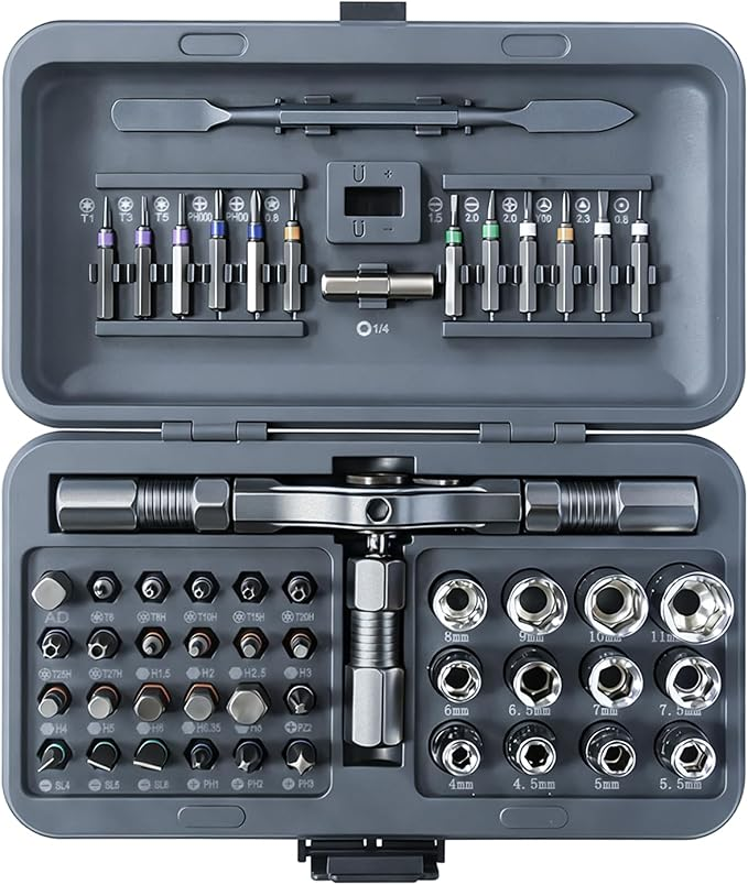 24-Piece Magnetic Ratchet Screwdriver Set with T-Handle