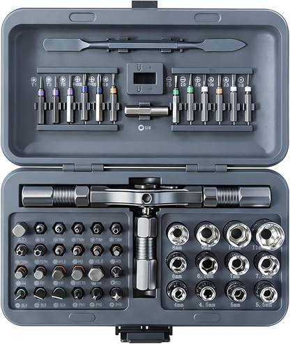 24-Piece Magnetic Ratchet Screwdriver Set with T-Handle