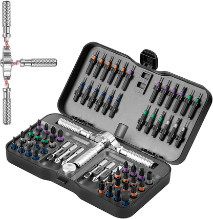 24-Piece Magnetic Ratchet Screwdriver Set with T-Handle
