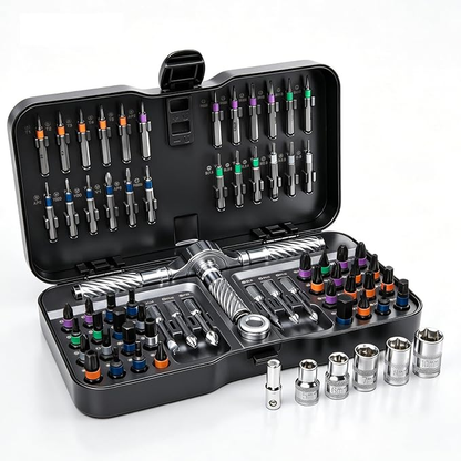 24-Piece Magnetic Ratchet Screwdriver Set with T-Handle